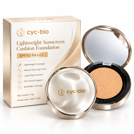 Lightweight sunscreen cushion foundation for OEM/ODM beauty brands