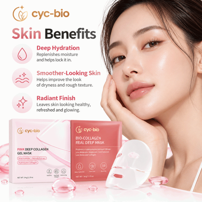 Private Label Collagen Gel Face Mask – Pink & White - Image 6