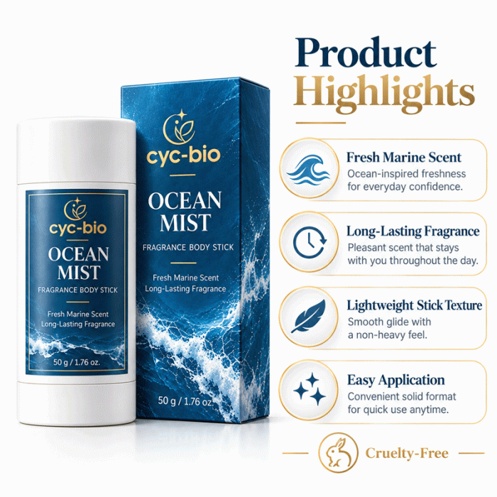 Ocean Mist Fragrance Body Stick – Private Label & OEM - Image 6
