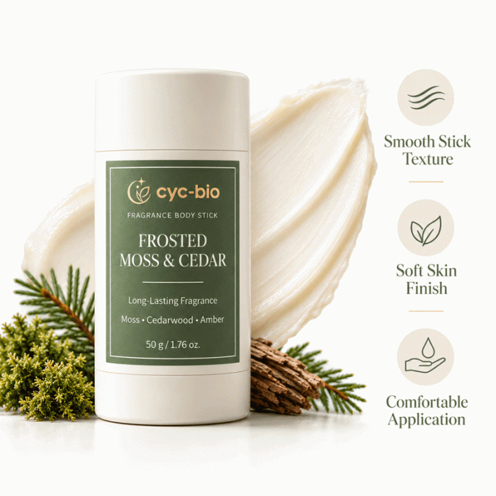 Frosted Moss & Cedar Fragrance Body Stick – 50g - Image 5