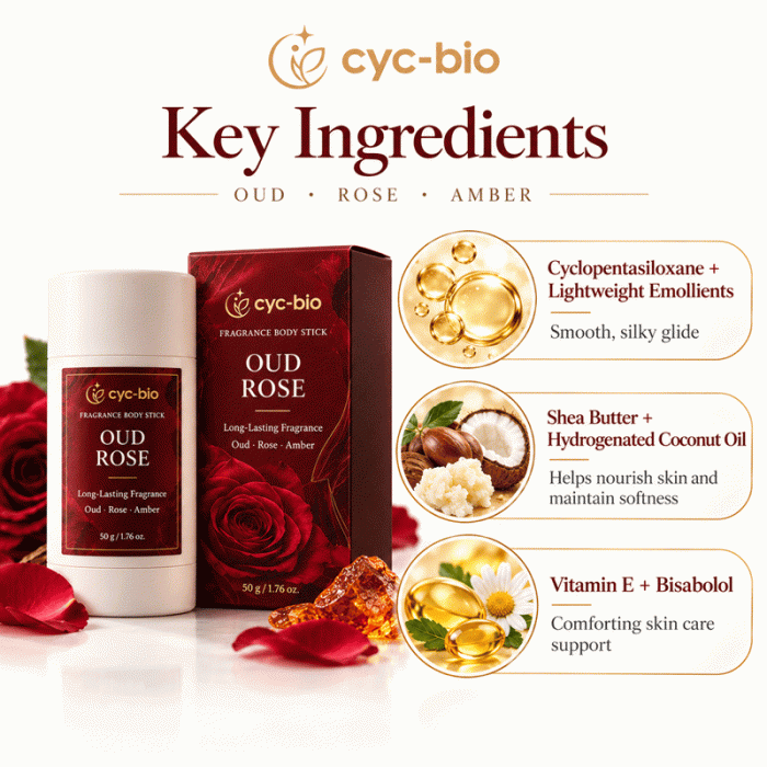 Oud Rose Fragrance Body Stick - Image 7