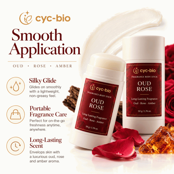 Oud Rose Fragrance Body Stick - Image 6