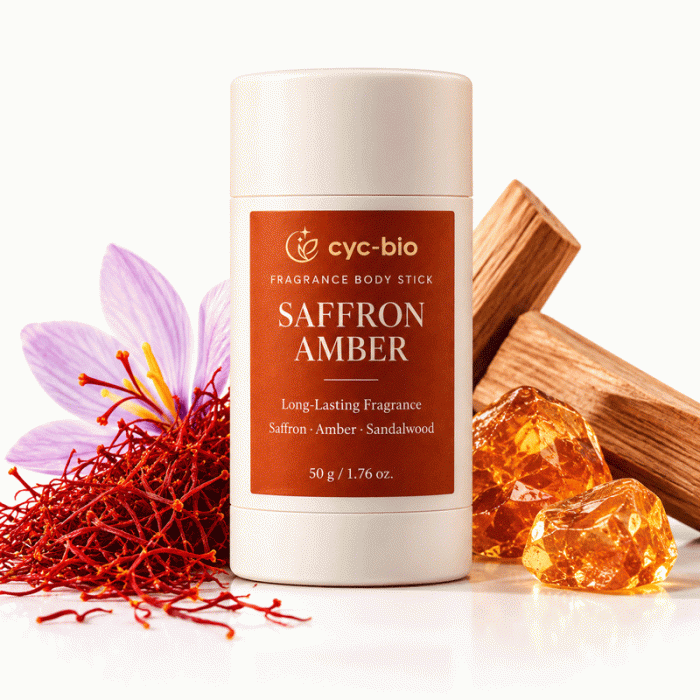 Saffron Amber Fragrance Body Stick – 50g - Image 5