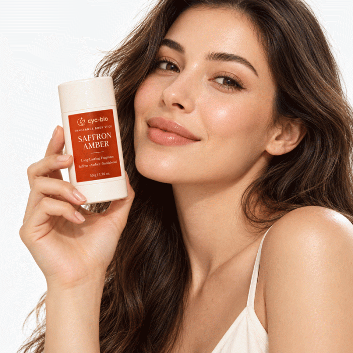 Saffron Amber Fragrance Body Stick – 50g - Image 2