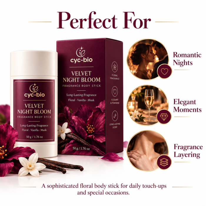 Velvet Night Bloom Fragrance Body Stick – Floral, Vanilla & Musk - Image 9