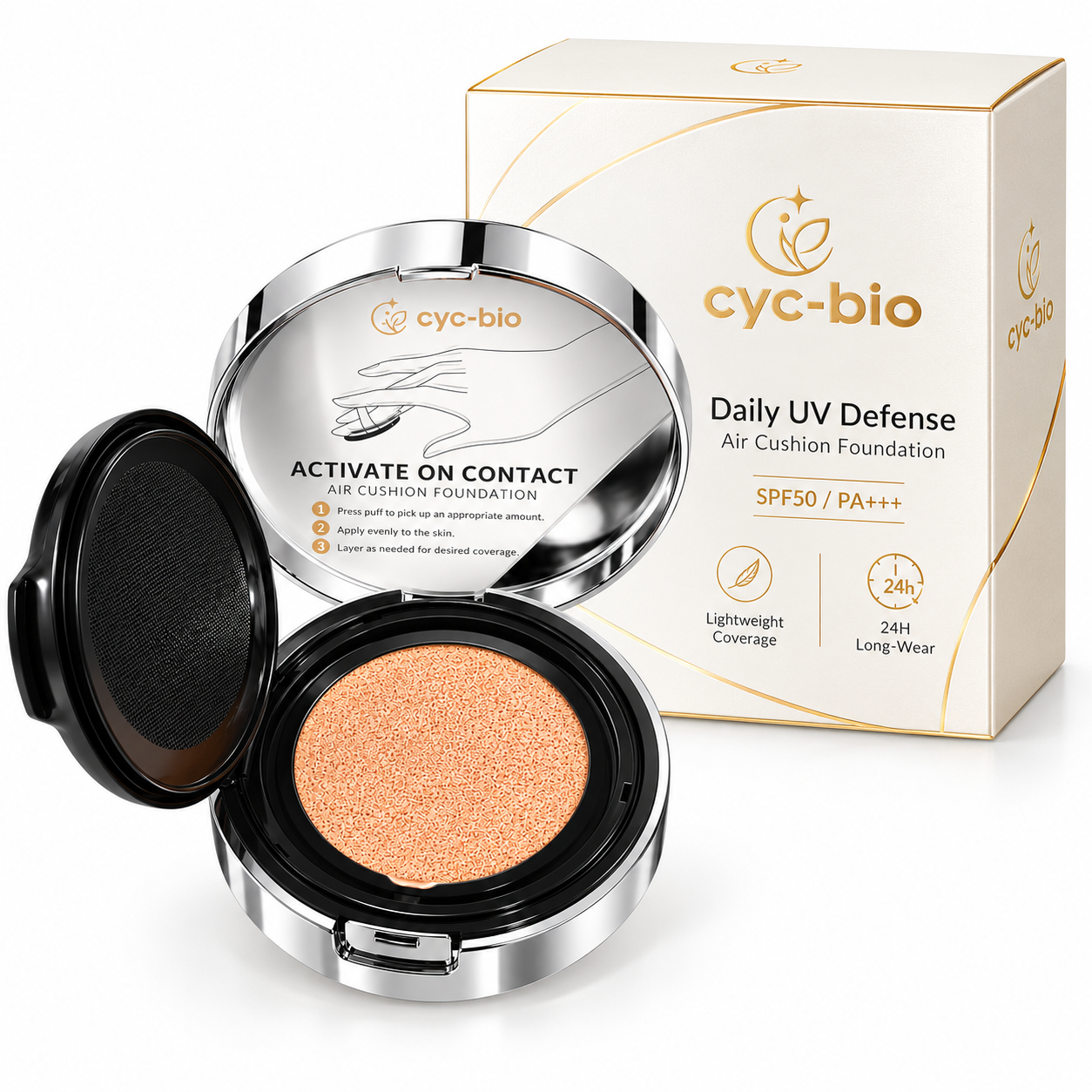 CYC013 Daily UV defense air cushion foundation with SPF50 PA+++