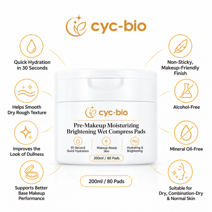 Pre-Makeup Hydrating & Brightening Toner Pads – OEM/ODM - Image 3
