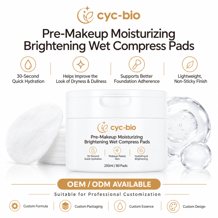 Pre-Makeup Hydrating & Brightening Toner Pads – OEM/ODM - Image 4