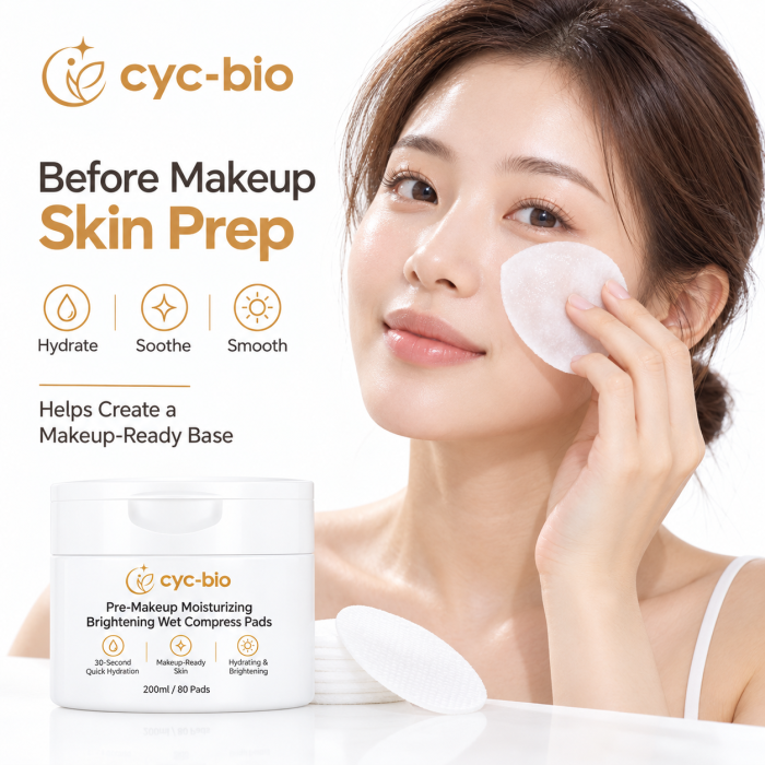 Pre-Makeup Hydrating & Brightening Toner Pads – OEM/ODM - Image 2