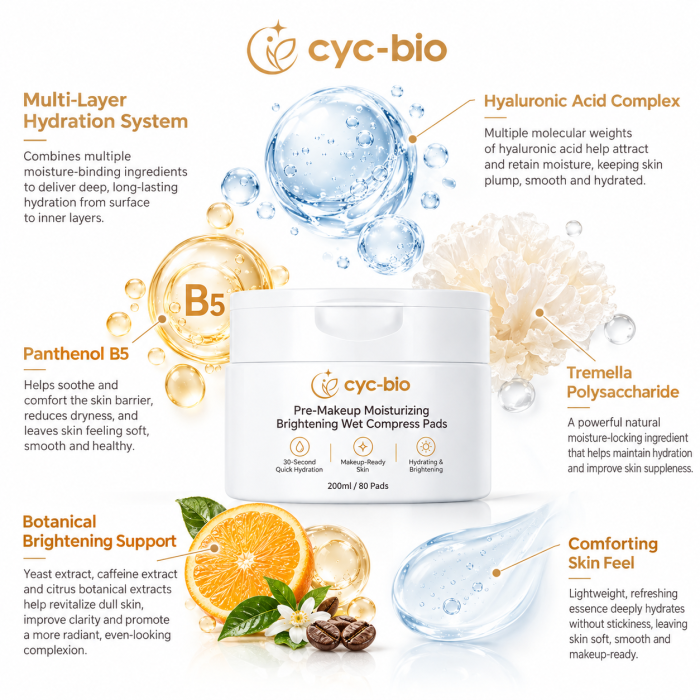 Pre-Makeup Hydrating & Brightening Toner Pads – OEM/ODM - Image 7